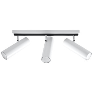 Plafon DIREZIONE 3 biały 20x6x45cm nowoczesna lampa GU10 do salonu