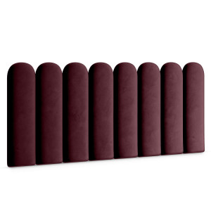 Panele tapicerowane 30x100 cm na ścianę płotek bordowy