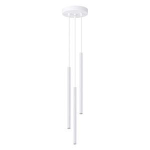 Lampa wisząca ARCHE 3P biała 120x20x20cm nowoczesna lampa G9 do salonu