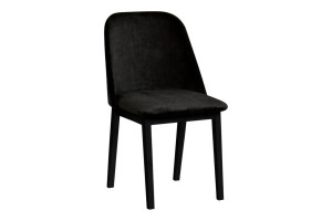 Krzesło drewniane AVERO 82x45x45 cm drewniane bukowe tapicerowane do jadalni czarne
