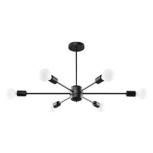 Żyrandol LANGO 46x68x86.5cm nowowczesna czarna lampa wisząca E27 do salonu