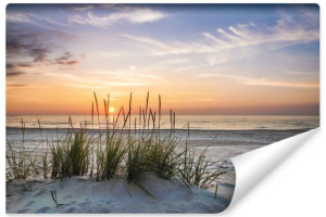 Fototapeta Plaża MORZE Zachód Słońca 3D Pejzaż Krajobraz Natury
