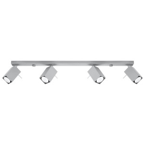 Plafon MERIDA 4L szary 16x6x80cm nowoczesna lampa GU10 do salonu