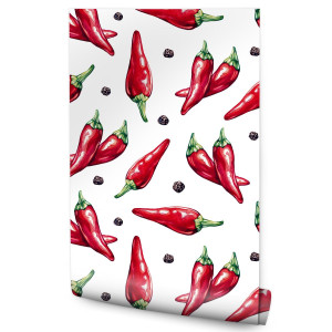 Tapeta warzywa pieprz papryczka chili do kuchni