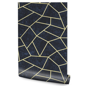 Tapeta Geometryczna do Salonu Styl SOHO Marmur 3D