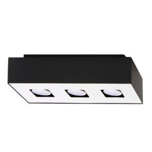 Plafon MONO 3 czarny 11x14x34cm nowoczesna lampa GU10 do salonu