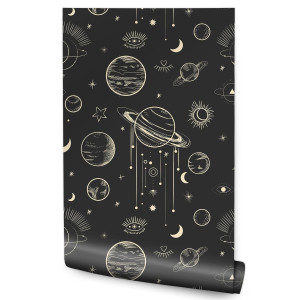 Tapeta W Rolce PLANETY Kosmos Gwiazdy Ornamenty