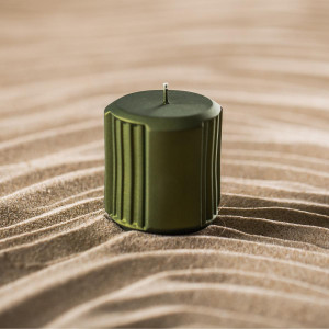 Świeca Rolls set of 2 Dark Green + Classic Gold