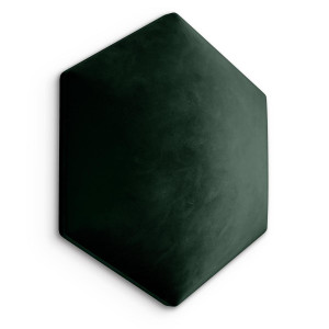 Panele tapicerowane 35x40 cm na ścianę hexagon butelkowa zieleń