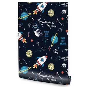 Tapeta do pokoju dziecka KOSMOS planety gwiazdy
