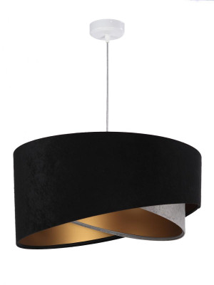 Lampa wisząca asymetryczna czarno-szaro złota do salonu sypialni biura