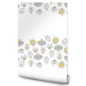 Tapeta Do Salonu Minimalistyczne KWIATY Rośliny