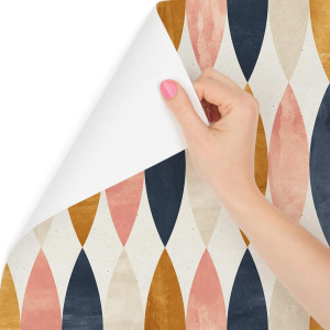 Tapeta retro modna pastelowe kolory wzory salon