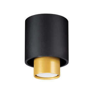 Plafon NESI czarny 14x10x10cm nowoczesna lampa GU10 do salonu