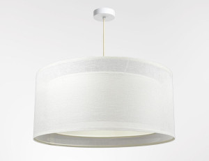 Lampa wisząca DUO 50cm  LEN LIGHT kremowa do salonu