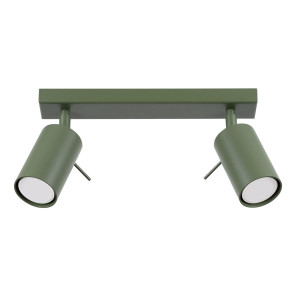 Plafon Ring 17x6x30cm do sypialni salonu zielony oliwkowy