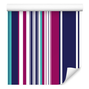 Tapeta ścienna do salonu, kolorowe, pionowe paski
