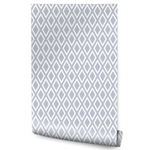 Tapeta Ścienna Szare ROMBY Wzór Geometryczny Retro 53x1000