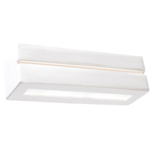 Kinkiet ceramiczny VEGA LINE 9.5x9.5x32.5cm E27 biały nowoczesny do salonu