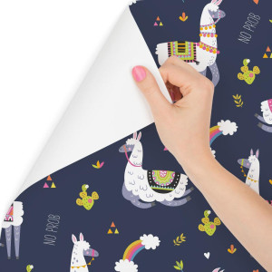 Tapeta do pokoju dziecka, lama, zwierzęta, tęcza