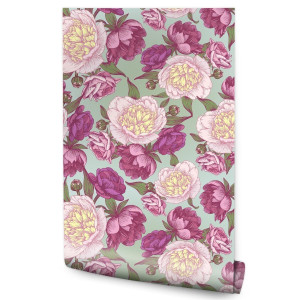 Tapeta Kolorowe PIWONIE Kwiaty Peonie Rolka 10m 53x1000