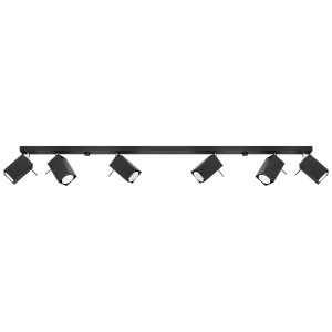 Plafon MERIDA 6L czarny 16x6x118cm nowoczesna lampa GU10 do salonu