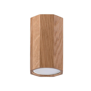 Plafon ZEKE 10 dąb 10x6x6cm nowoczesna lampa GU10 do salonu
