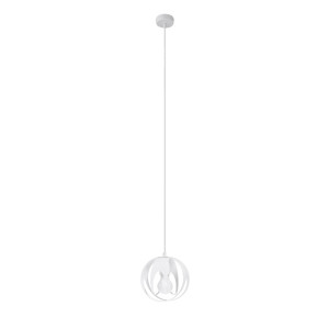 Lampa wisząca TULOS 1 biała 125x16x16cm E27 nowoczesna do salonu