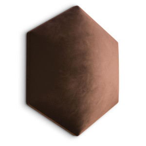 Panele tapicerowane 35x40 cm hexagon magic velvet brązowy