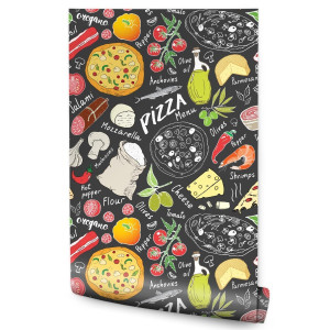 Tapeta Kuchenna PIZZA Oliwki Pomidory Ser Napisy