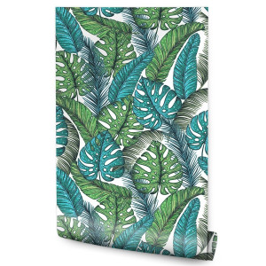 Tapeta Do Salonu Egzotyczne LIŚCIE Monstera Natura 53x1000