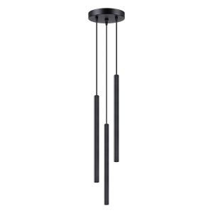 Lampa wisząca ARCHE 3P czarna 120x20x20cm nowoczesna lampa G9 do salonu