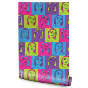 Tapeta Młodzieżowa POP-ART Portret Dziewczyny Usta