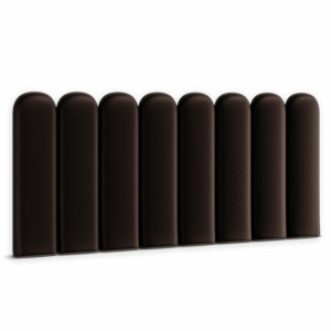 Panele tapicerowane 20x80 cm na ścianę płotek eko skóra brązowy