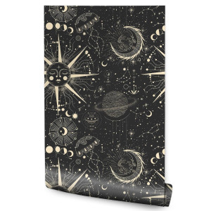 Tapeta Do Salonu ABSTRAKCJA Kosmos Planety Boho