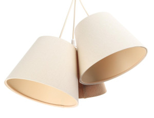 Potrójna lampa wisząca BOHO beżowa lniano jutowa do salonu sypialni biura
