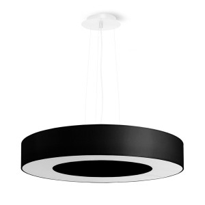 Żyrandol SATURNO SLIM 50 102x50x50cm nowoczesna lampa okrągła czarna E27 do salonu