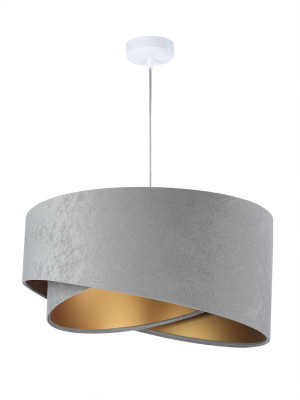 Lampa wisząca asymetryczna szaro-złota do salonu sypialni biura