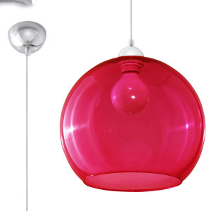 Lampa wisząca BALL czerwona 120x30x30cm nowoczesna E27 do salonu