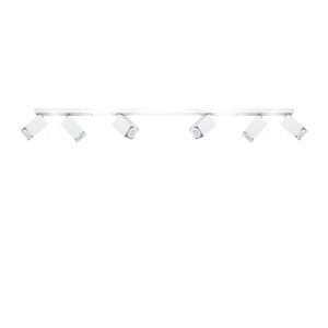 Plafon MERIDA 6L biały 16x6x118cm nowoczesna lampa GU10 do salonu