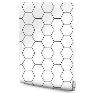 Tapeta Do Salonu SZEŚCIOKĄTY Wzór Geometryczny 3D 53x1000