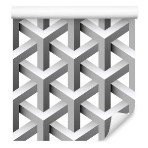 Tapeta geometryczna, efekt 3d, z głębią, do salonu