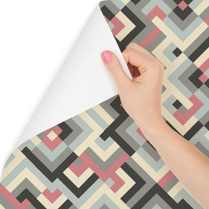 Tapeta ścienna geometryczna w stylu retro salon