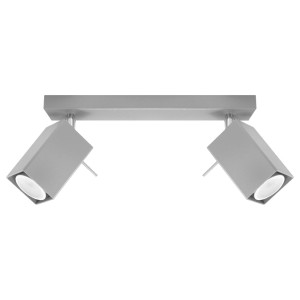 Plafon MERIDA 2 szary 16x6x30cm nowoczesna lampa GU10 do salonu