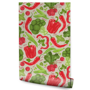 Tapeta warzywa papryka chili przyprawy do kuchni