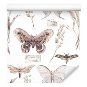 Tapeta do kuchni, motyle, kwiaty, rośliny, natura