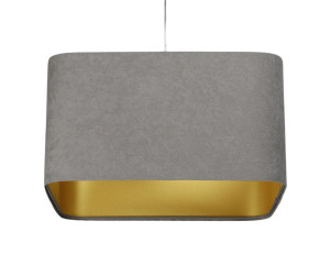 Lampa wisząca Kwadro 40cm szara do salonu