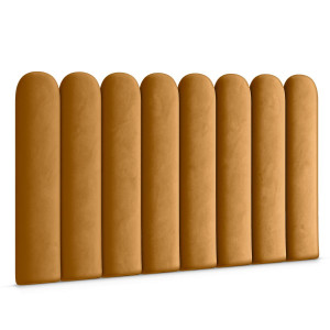 Panele tapicerowane 20x60 cm na ścianę płotek żółty
