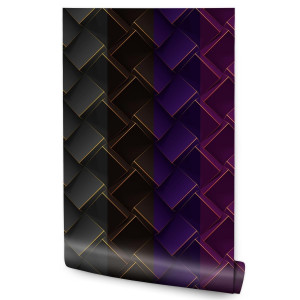 Tapeta Nowoczesna GEOMETRYCZNE Wzory Efekt 3D