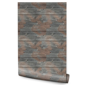 Tapeta Do Biura Kolorowe DREWNO Imitacja Desek 3D 53x1000